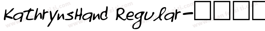 KathrynsHand Regular字体转换